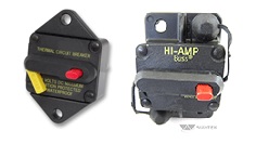 Hi-Amp Circuit Breakers, Panel Mount (left), Surface Mount (right)